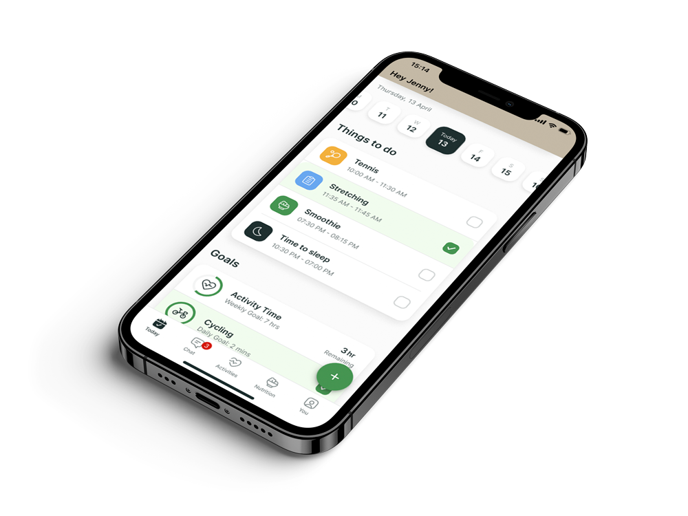 Another mockup of the coaching app showcasing more features.